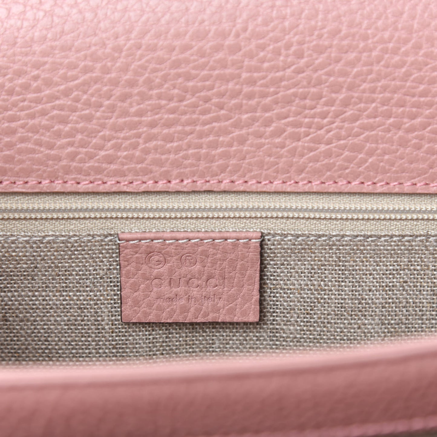 Dollar Calfskin Interlocking G Shoulder Bag Soft Pink