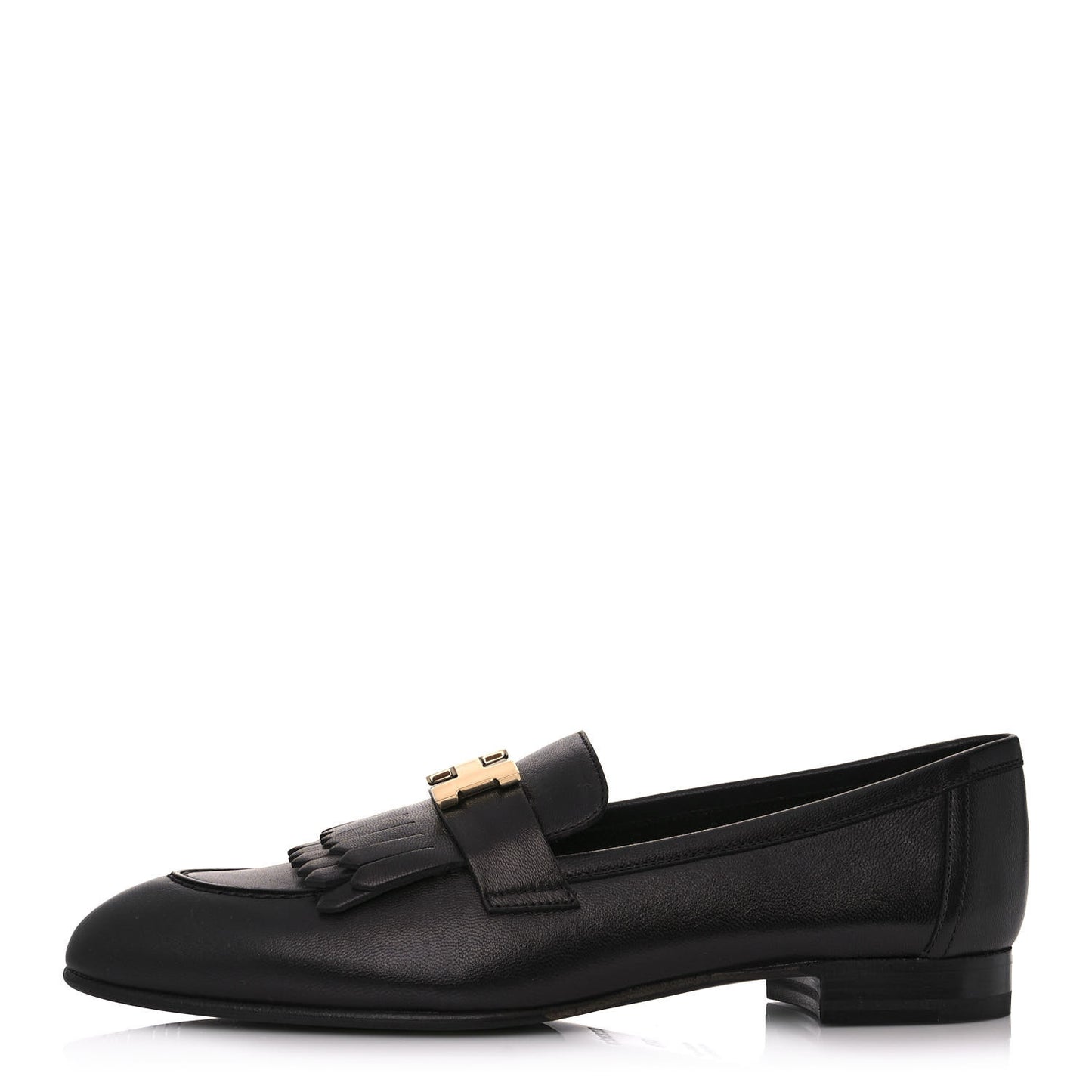 Goatskin Womens Royal Loafers 38.5 Black