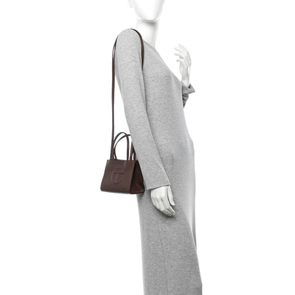 Telfar Vegan Leather Small Shopping Bag Chocolate 2 of 11