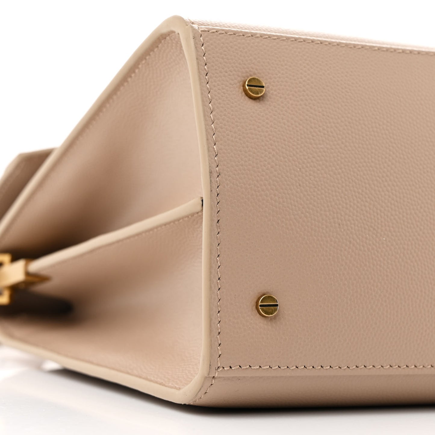 Grain de Poudre Medium Classic Monogram Cassandra Top Handle Dark Beige