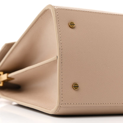Saint Laurent Grain de Poudre Medium Classic Monogram Cassandra Top Handle Dark Beige 10 of 12