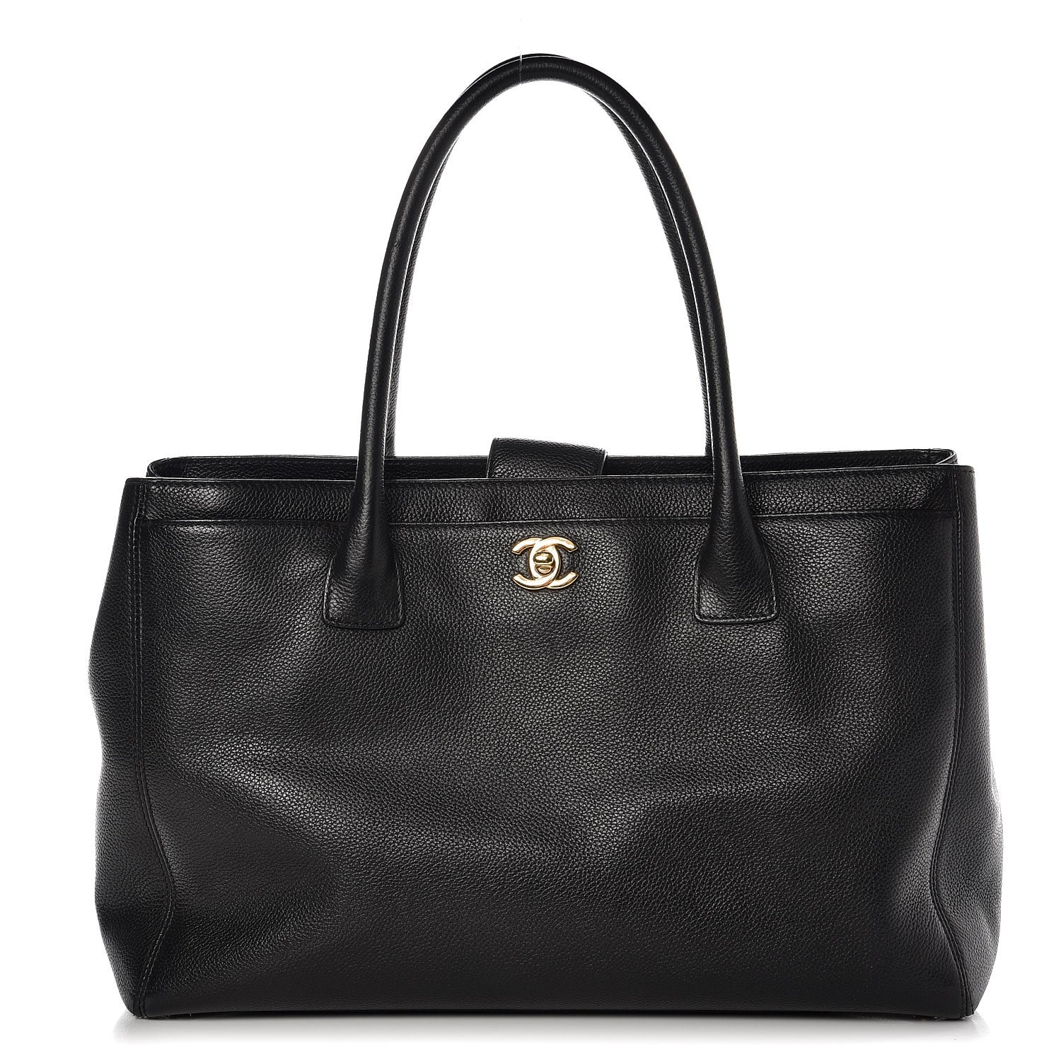 Chanel Calfskin Cerf Executive Shopper Tote Black 1 of 14