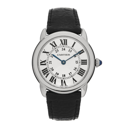Cartier Stainless Steel Alligator 29mm Ronde Solo Quartz Watch 1 of 6