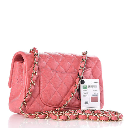 Chanel Caviar Quilted Mini Rectangular Flap Pink 3 of 9