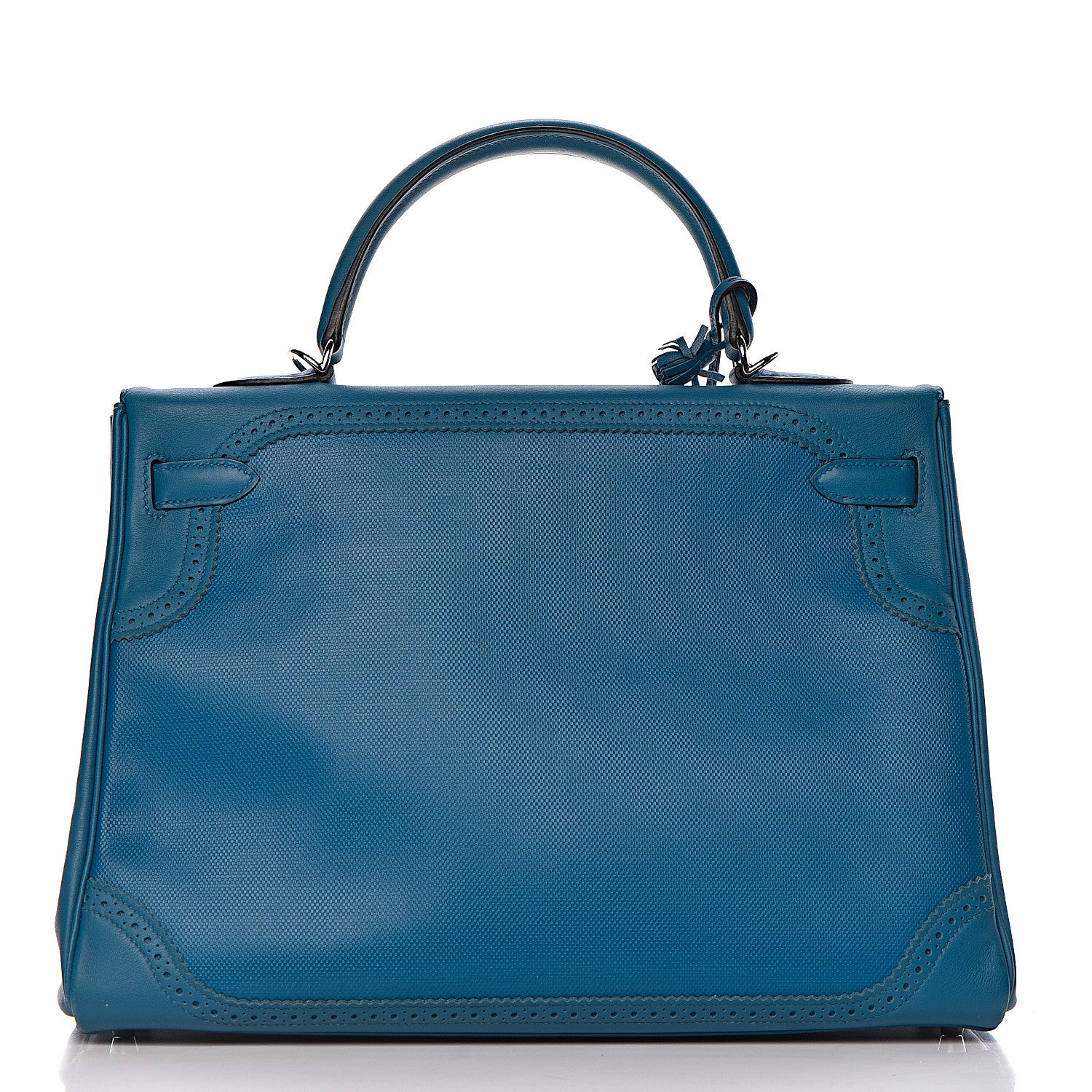 Hermes Swift Grain d'H Ghillies Kelly 35 Bleu Izmir 4 of 44