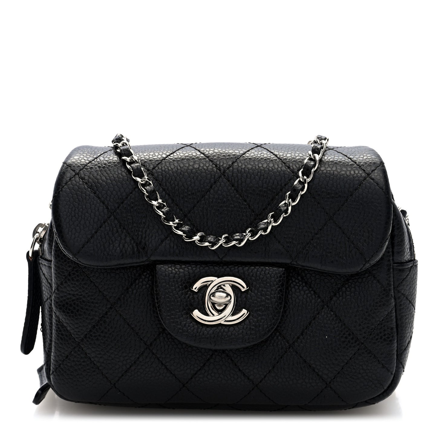 Caviar Quilted New Mini Flap Black