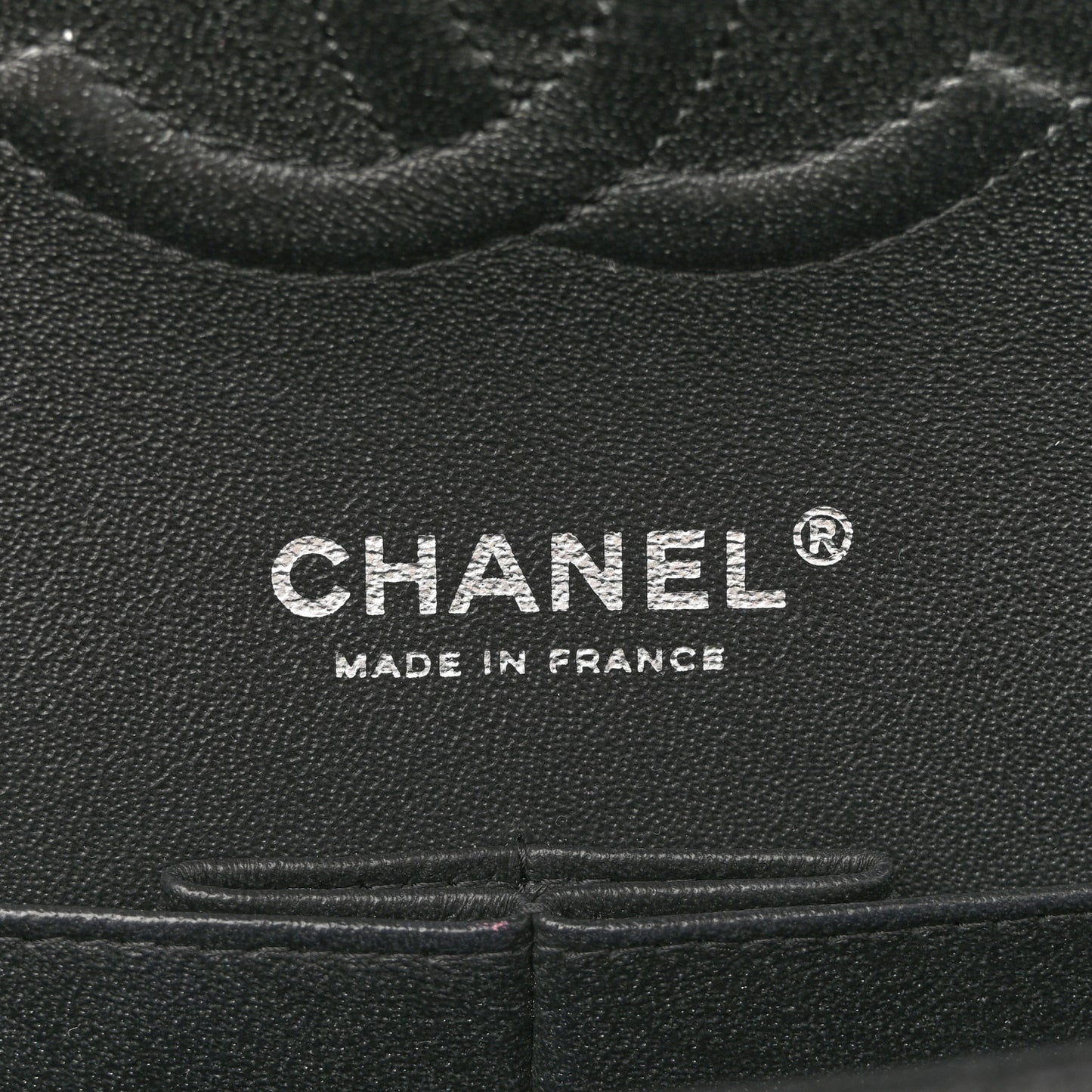 Crumpled Calfskin Quilted Medium Double Flap So Black