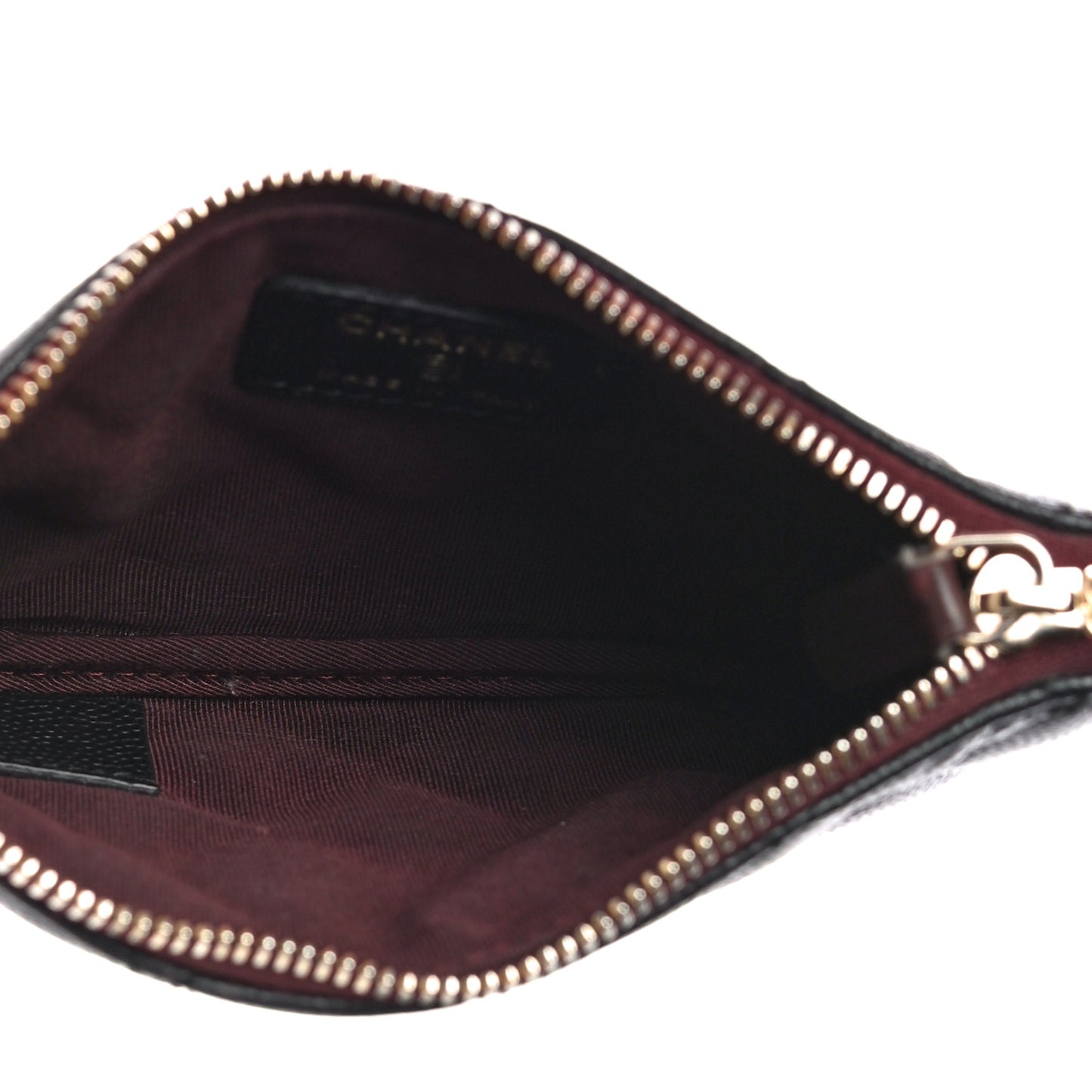 Caviar Quilted Small Cosmetic Case Black