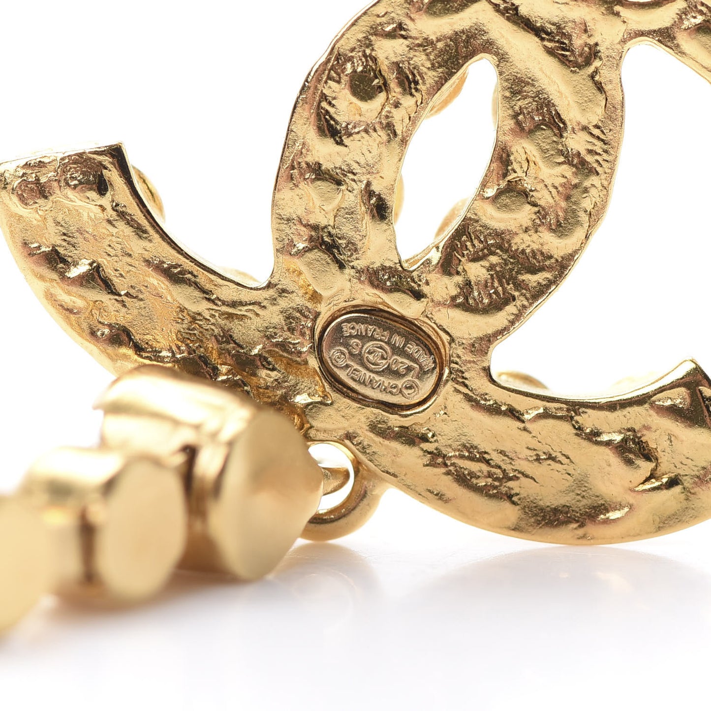 CC Crystal Drop Earrings Gold