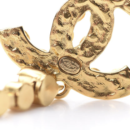 Chanel CC Crystal Drop Earrings Gold 4 of 4