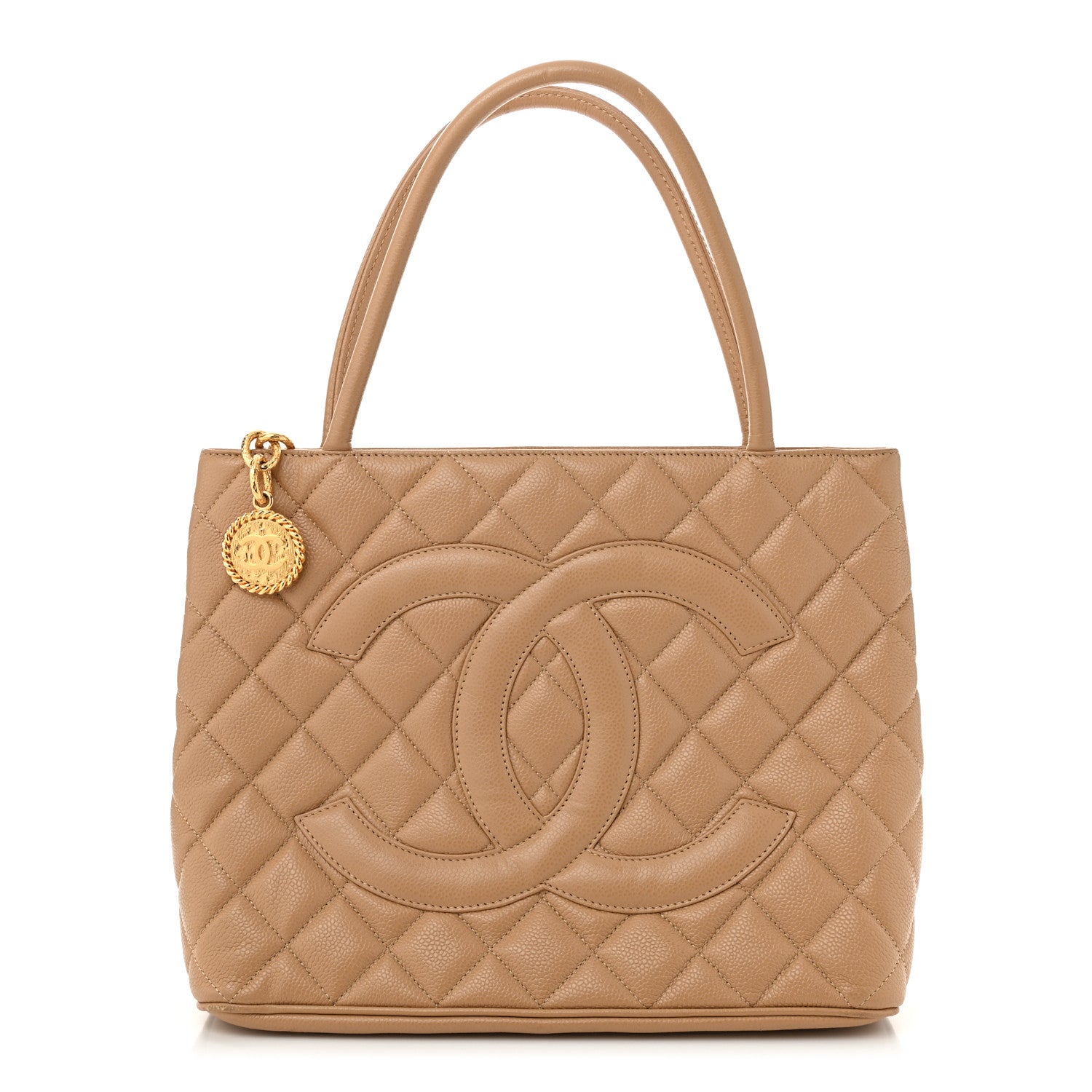 Chanel Caviar Quilted Medallion Tote Beige 1 of 11