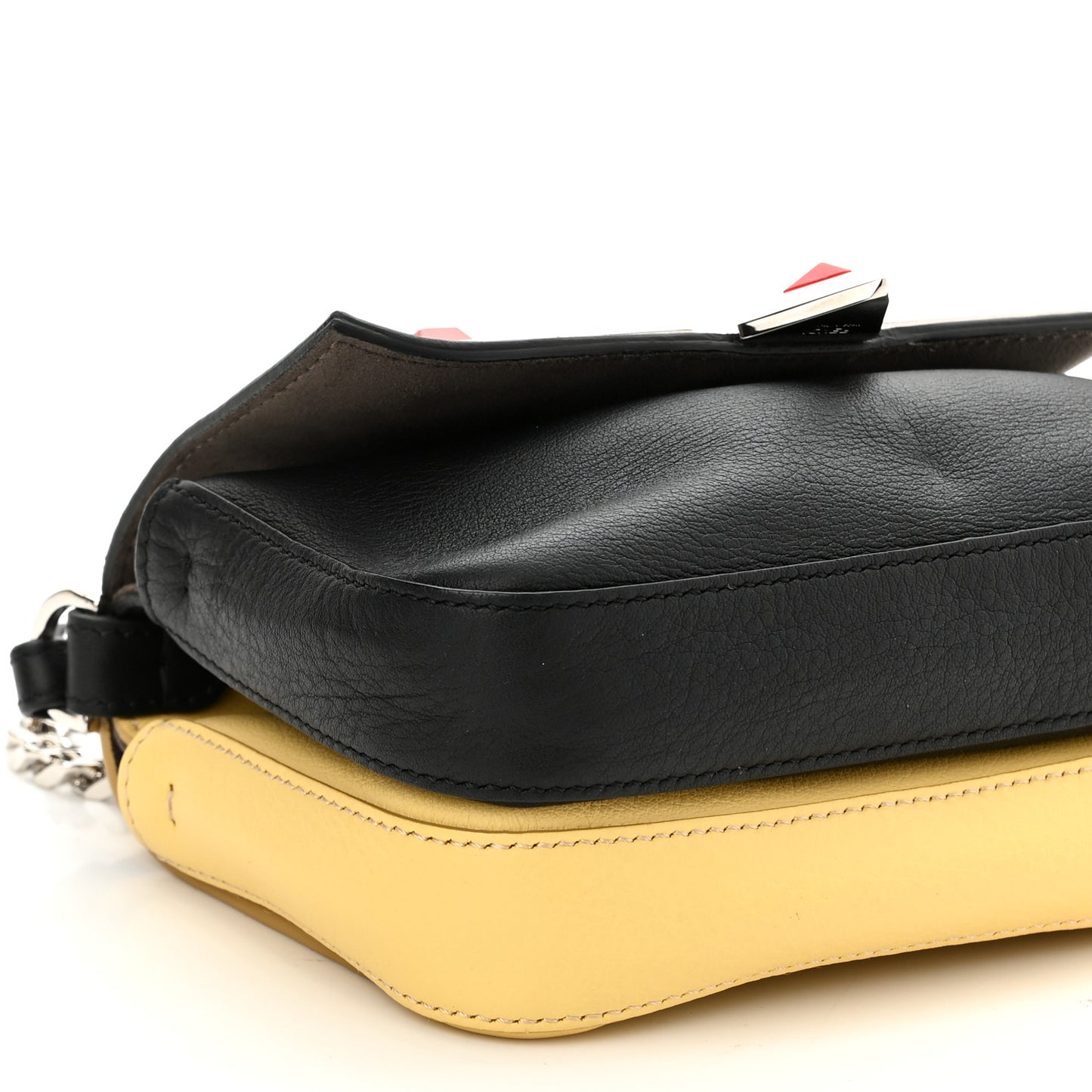 Vitello Dolce Hypnoteyes Bi-Color Micro Double Baguette Black Grano Multicolor