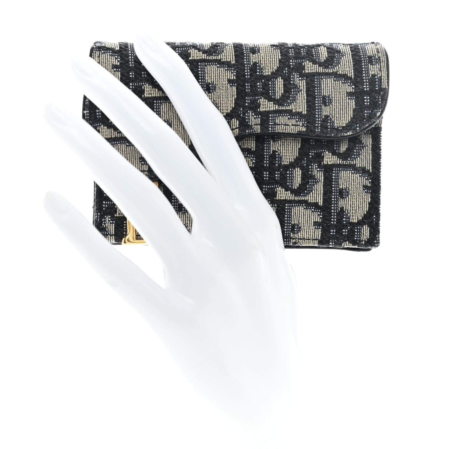 Oblique Saddle Card Holder Blue