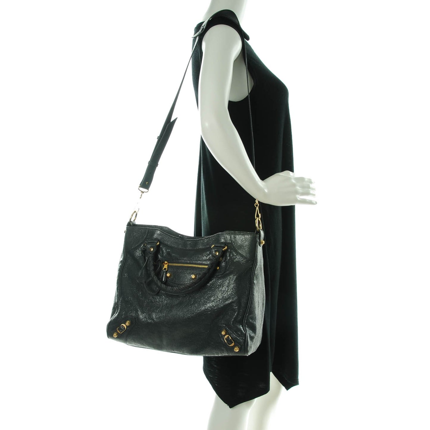 Agneau Giant 12 Gold Hardware Velo Gris Fossile Anthracite