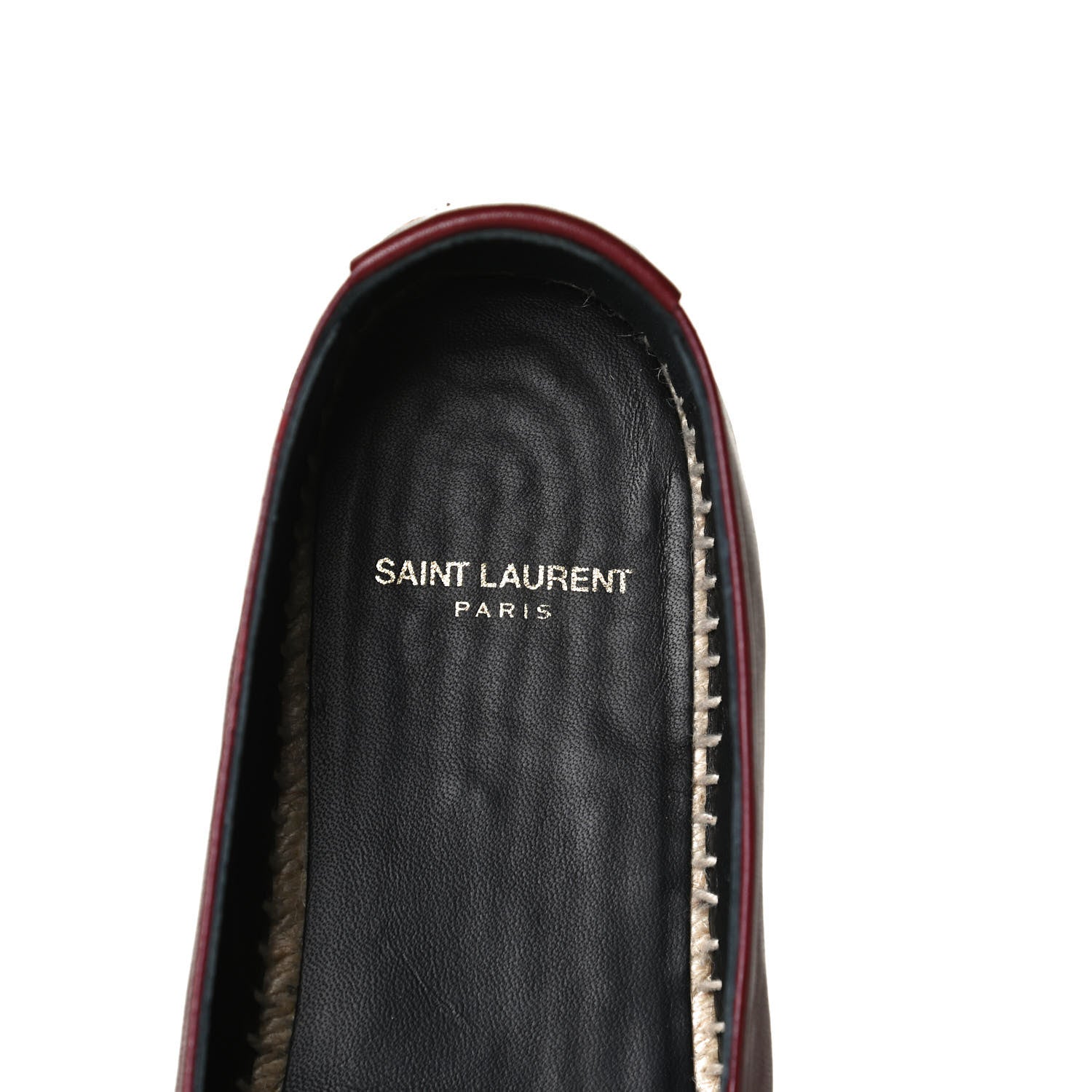 Saint Laurent Nappa Vendome Monogram Espadrilles 37 Barolo 9 of 11
