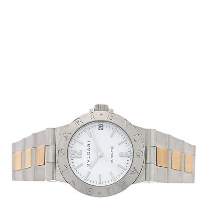 Bulgari Stainless Steel 18K Yellow Gold 29mm Diagono Automatic Watch 2 of 4