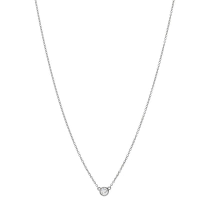 Tiffany Platinum Diamond .20ct Elsa Peretti Diamonds By The Yard Pendant Necklace 1 of 5