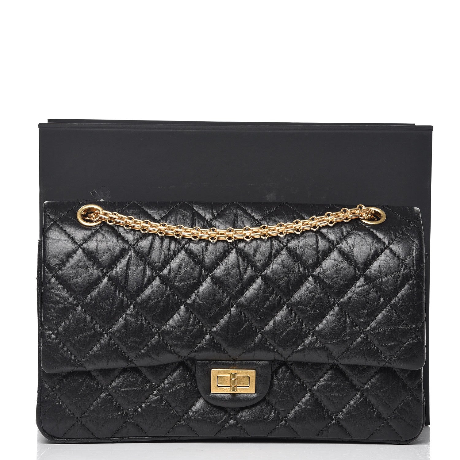 Chanel Aged Calfskin Quilted 2.55 Reissue 226 Flap Black 9 of 9