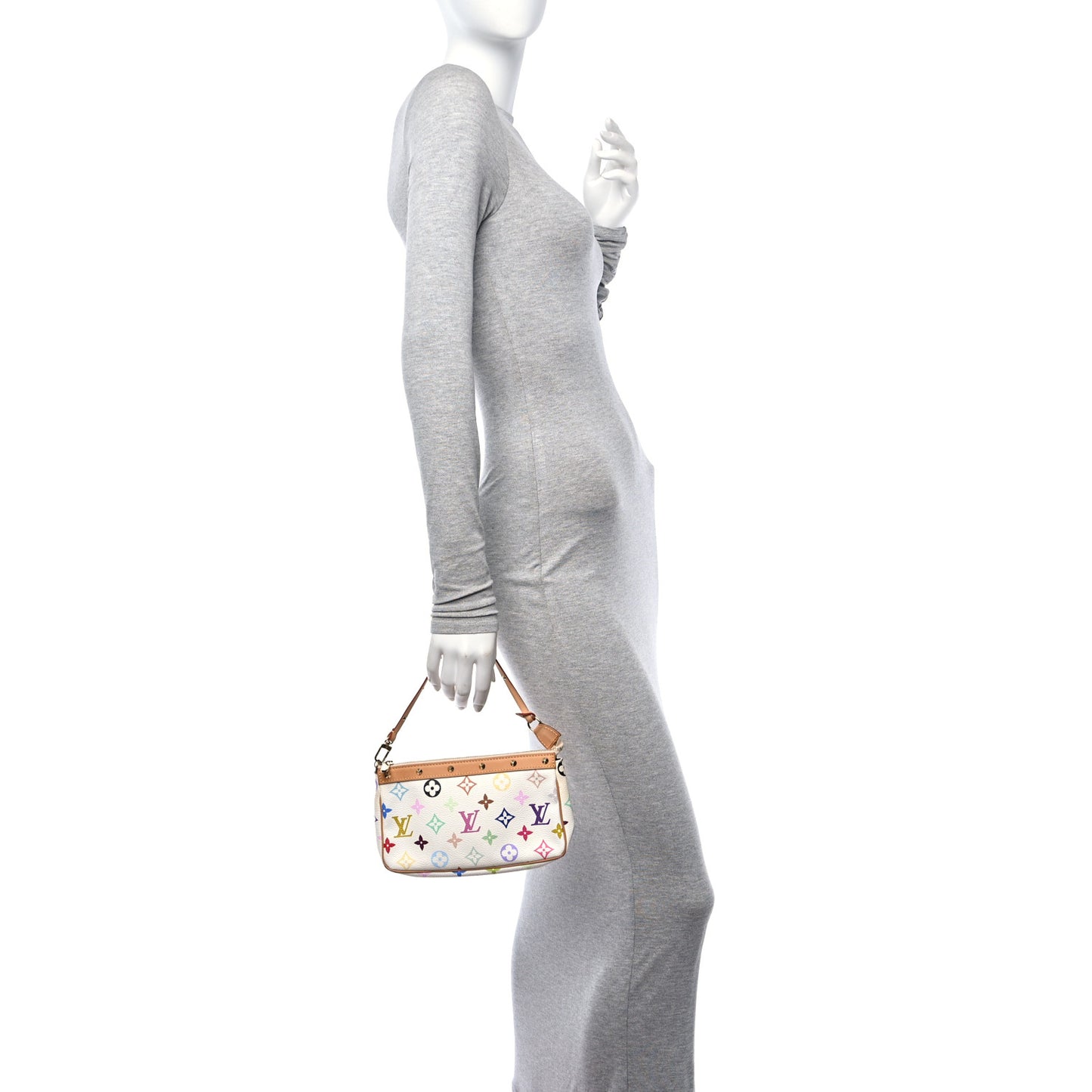 Monogram Multicolor Pochette Accessories White