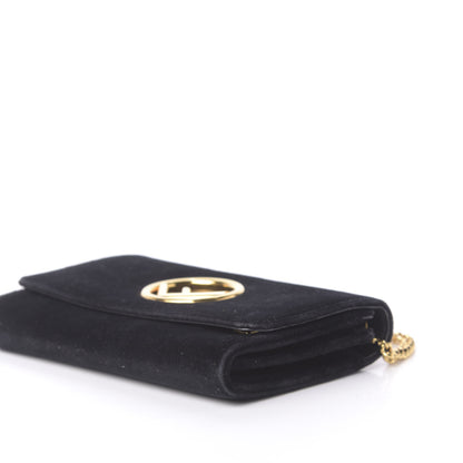 Fendi Velvet F is Wallet on Chain Black 7 of 13