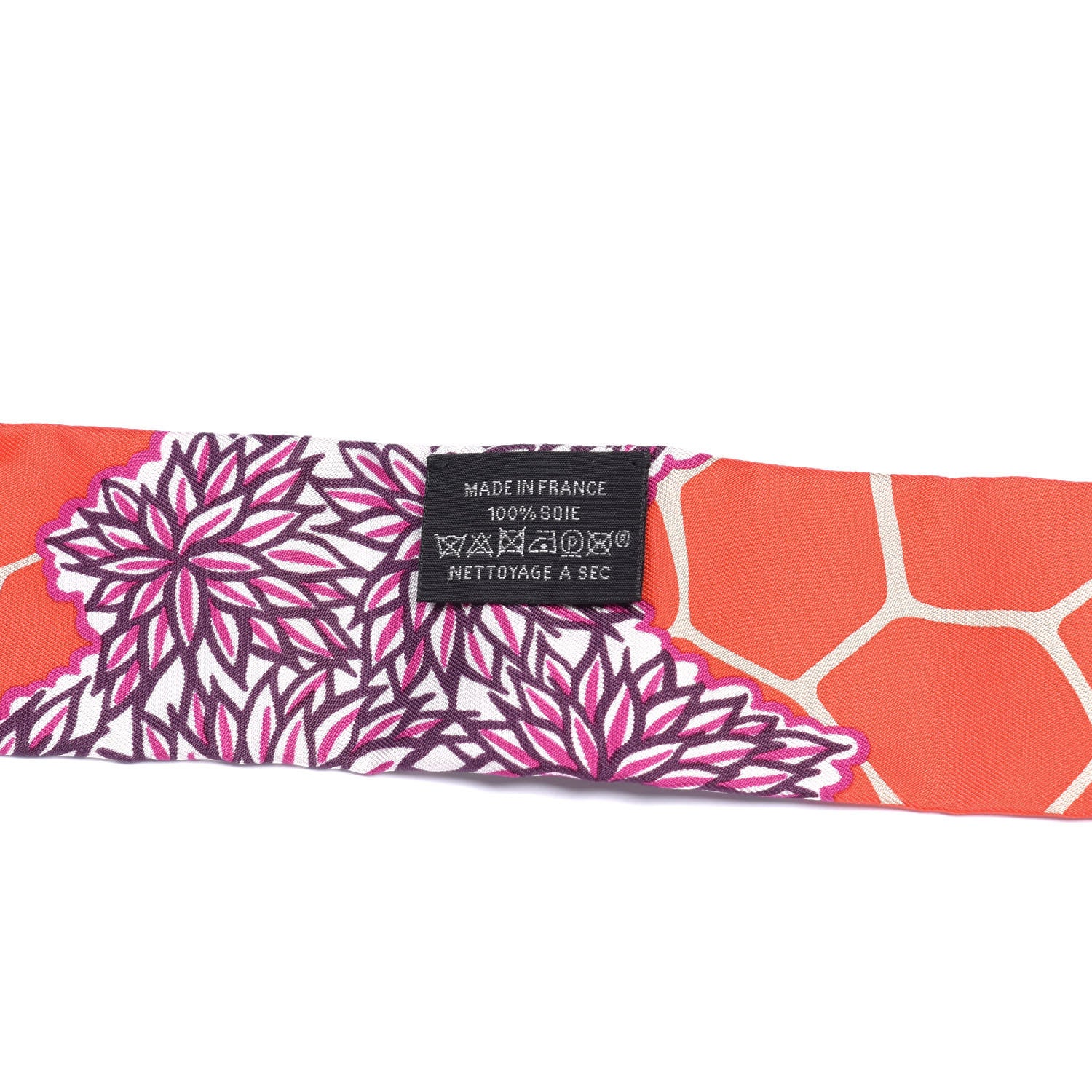 Hermes Silk The Three Graces Twilly Vermillion Fuchsia 2 of 4