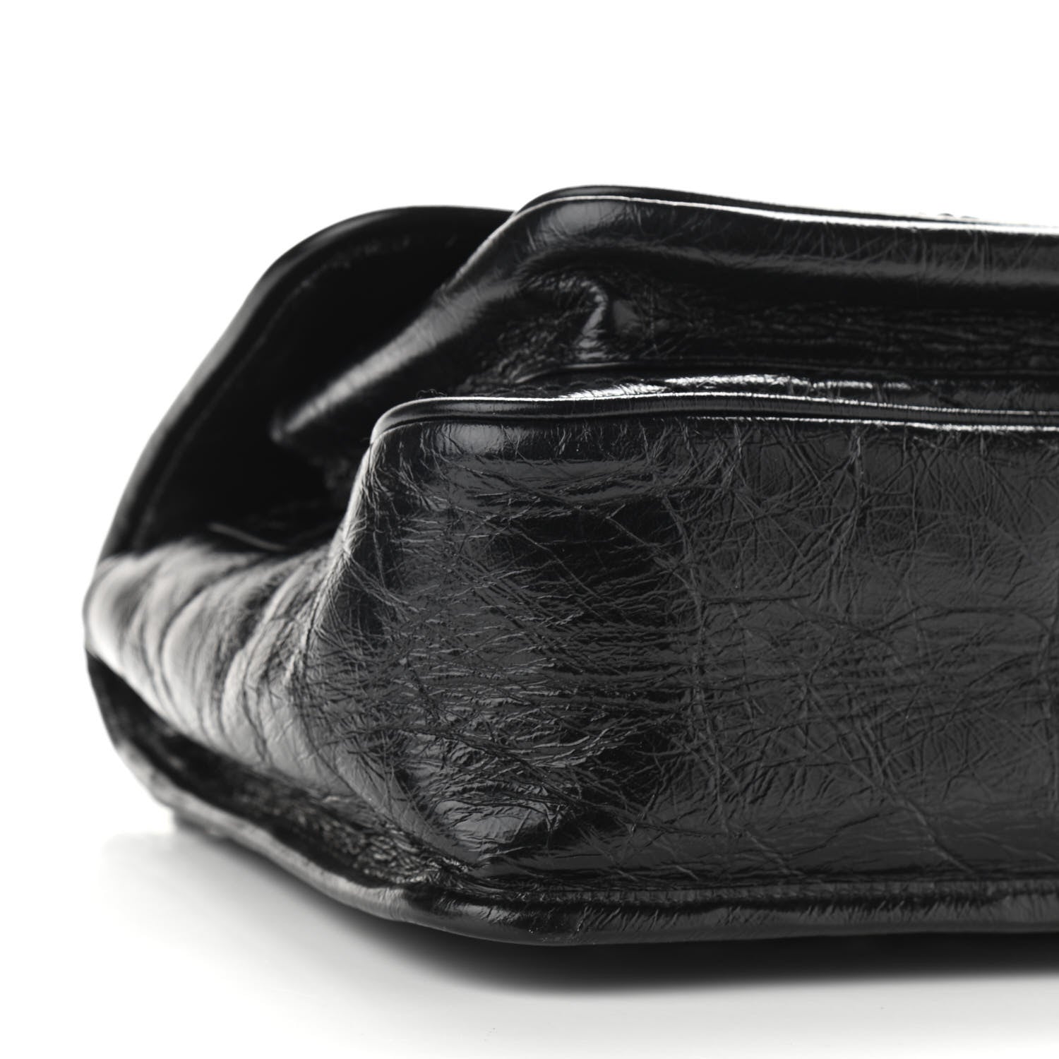 Saint Laurent Crinkled Calfskin Matelasse Monogram Medium Niki Chain Satchel Black 9 of 10