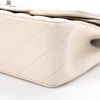 Chanel Pearly Caviar Quilted Jumbo Double Flap Dark White 9 of 9