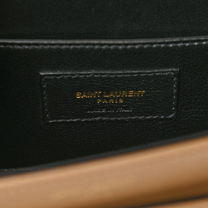 Saint Laurent Box Calfskin Monogram Medium Solferino Satchel Natural Tan 6 of 11