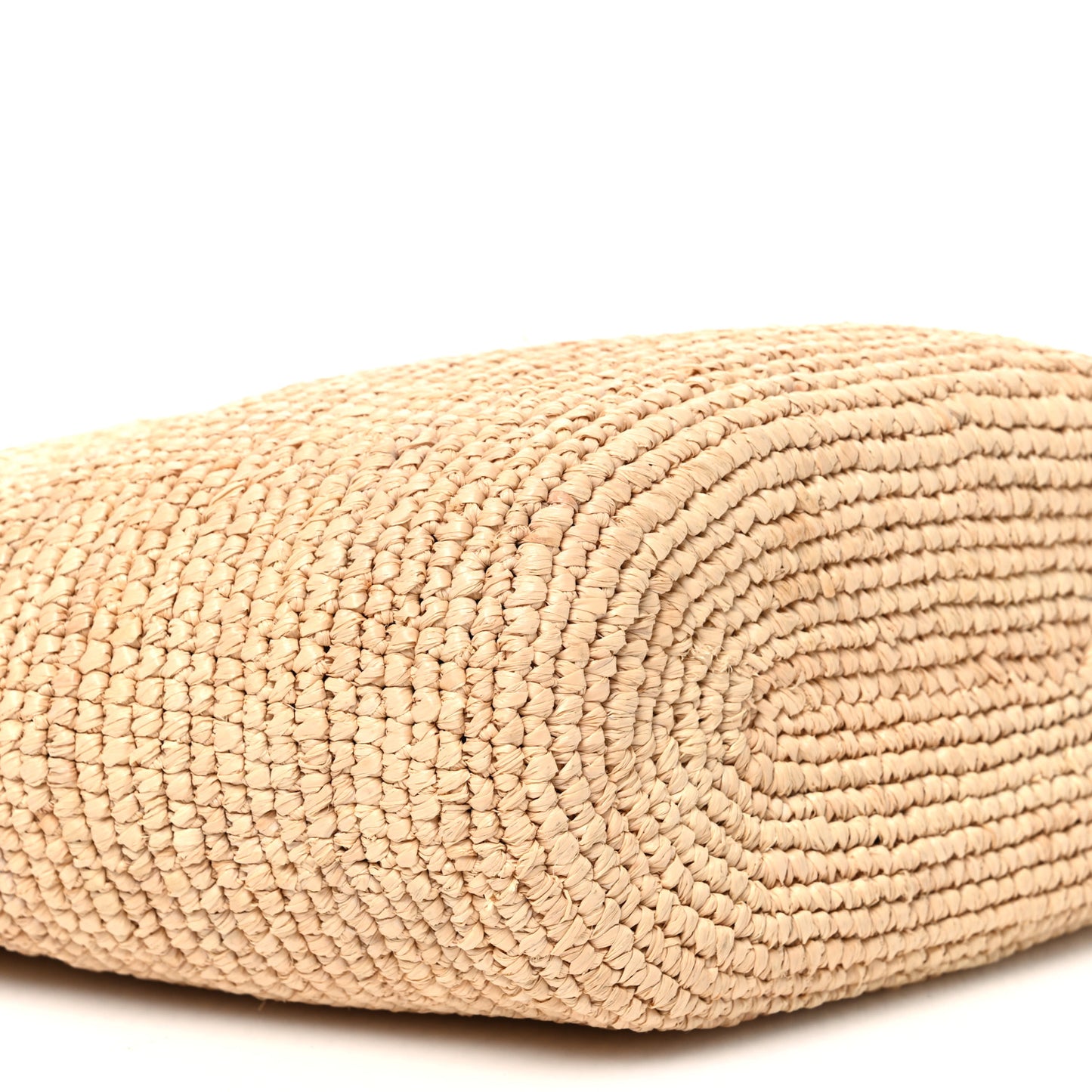 Calfskin Raffia Paulas Ibiza Pochette Bag Natural Tan