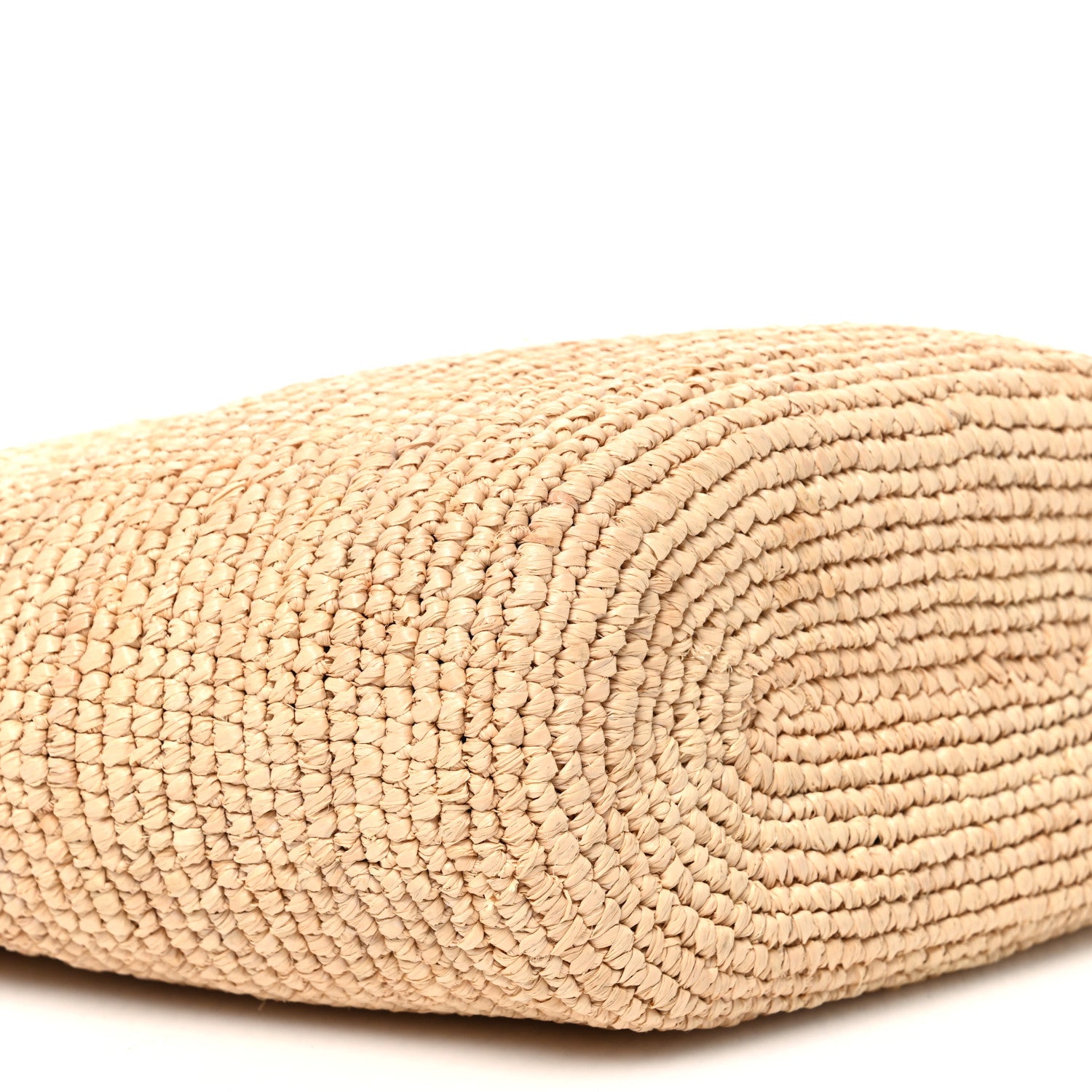 Loewe Calfskin Raffia Paulas Ibiza Pochette Bag Natural Tan 9 of 10