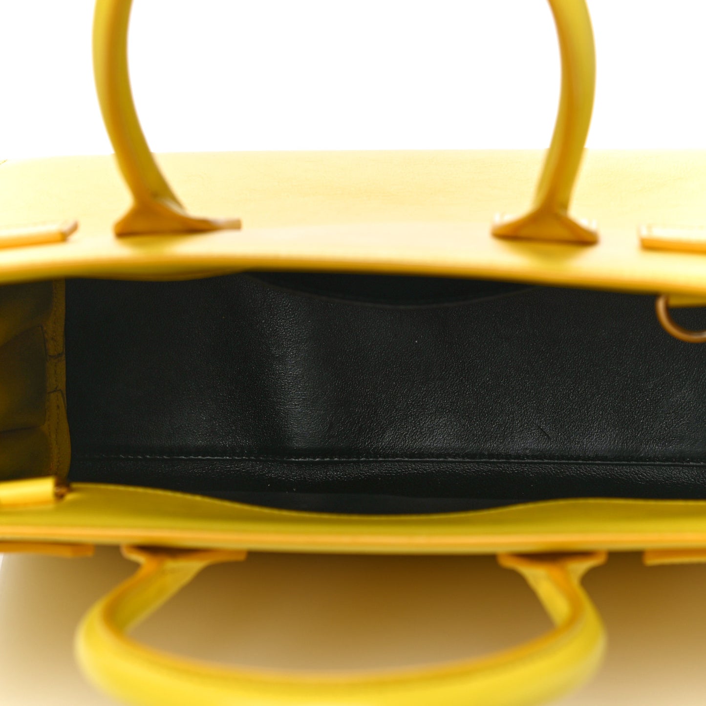 Grained Calfskin Baby Sac De Jour Yellow