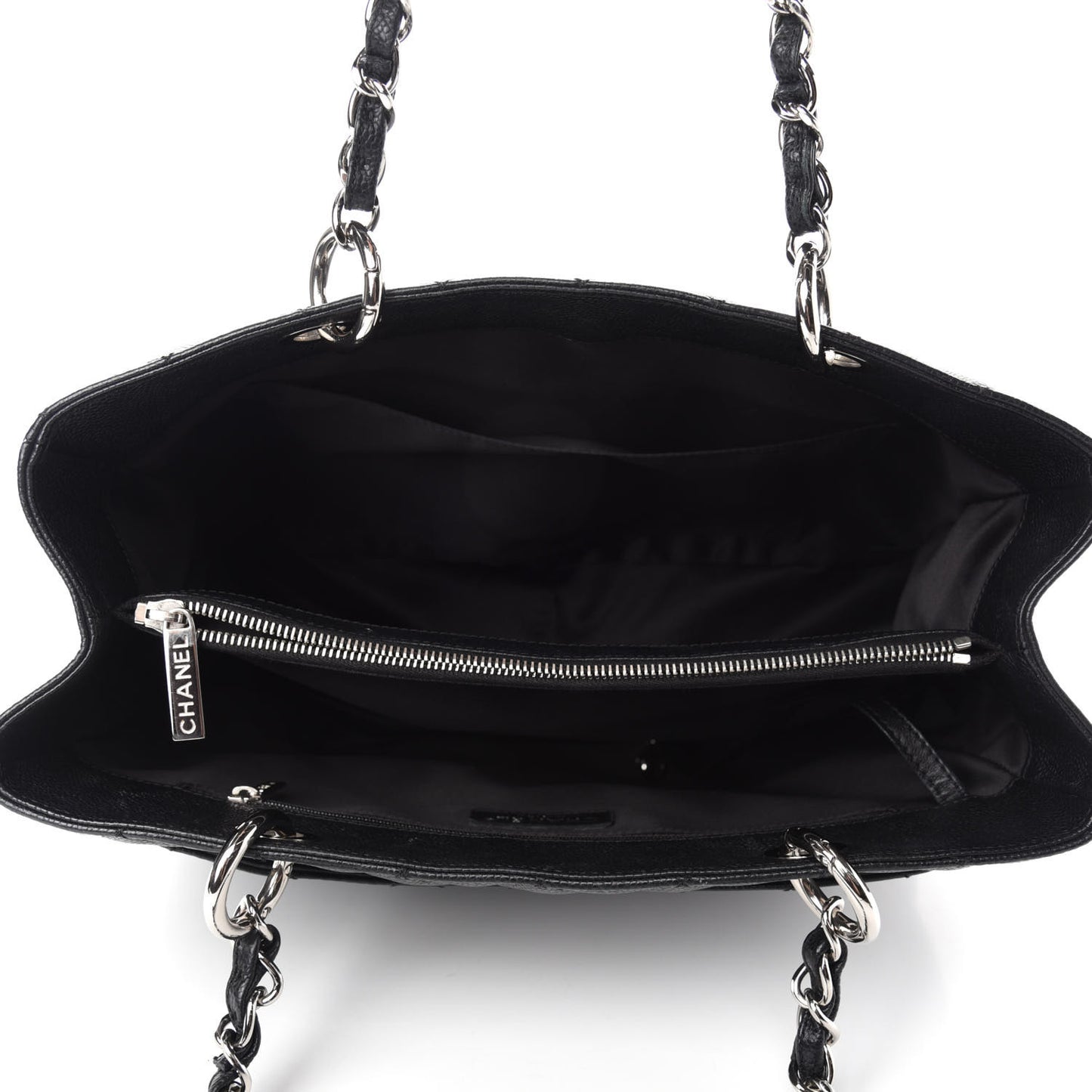 Caviar Quilted Grand Shopping Tote GST Black