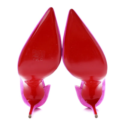 Christian Louboutin Suede Iriza 100 Pumps 39 Ultra Rose 5 of 8