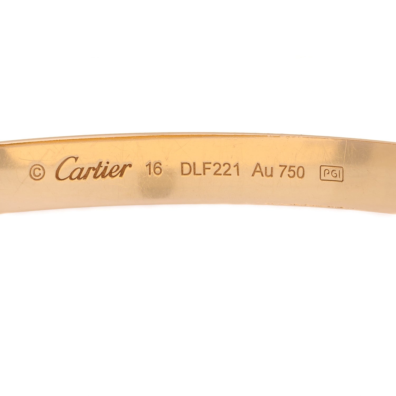 Cartier 18K Yellow Gold Love Bracelet 16 4 of 9