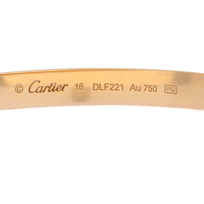 Cartier 18K Yellow Gold Love Bracelet 16 4 of 9