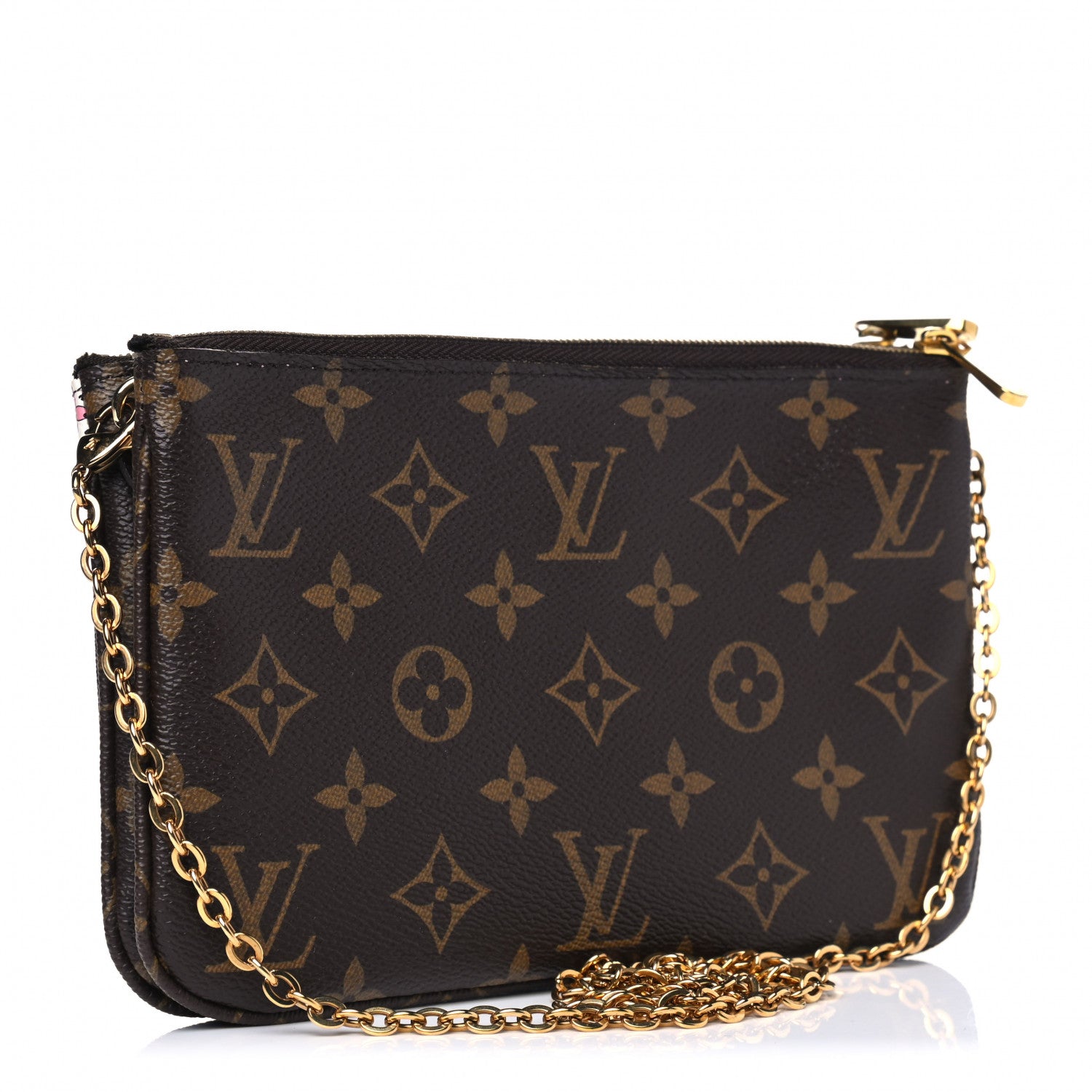 Louis Vuitton Monogram 2019 Christmas Animation Double Zip Pochette 2 of 6