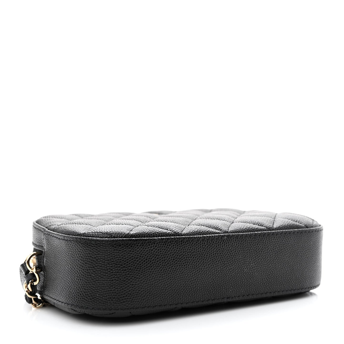 Caviar Quilted Vanity With Chain Black