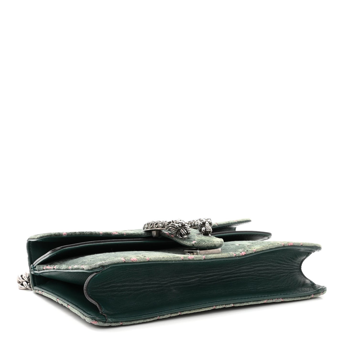 Velvet Moon Calfskin Crystal GG Monogram Small Dionysus Shoulder Bag Avio Dusty Pink Black Diamond