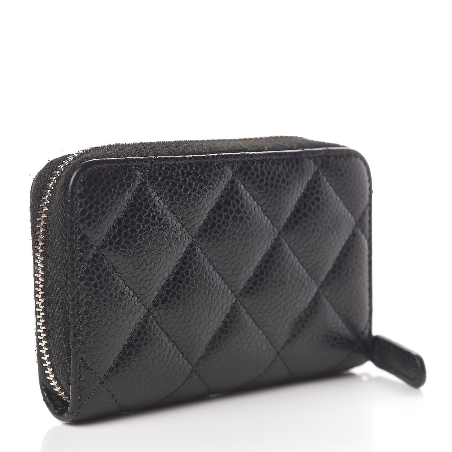 Chanel Caviar Quilted Zip Coin Purse Black 3 of 7