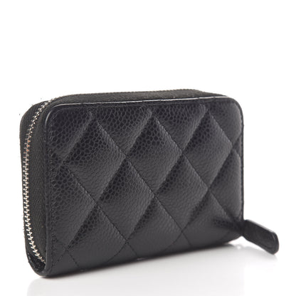 Chanel Caviar Quilted Zip Coin Purse Black 3 of 7