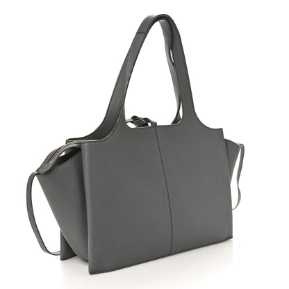 Celine Baby Grained Calfskin Medium Tri-Fold Bag Grey 2 of 12