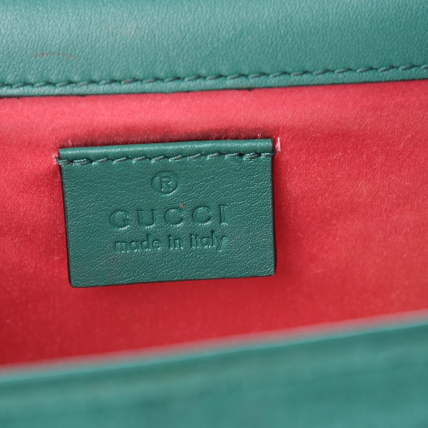 Gucci Velvet Crystal Square G Shoulder Bag Green 8 of 9