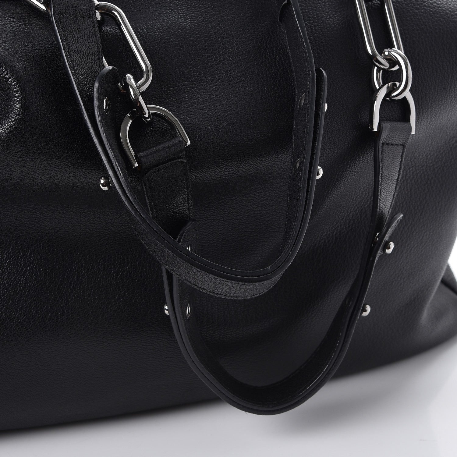 Lanvin Goatskin Shoulder Bag Black 9 of 11