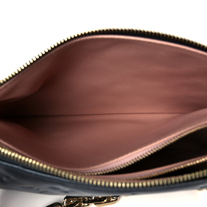 Louis Vuitton Lambskin Embossed Monogram Coussin PM Black 5 of 11