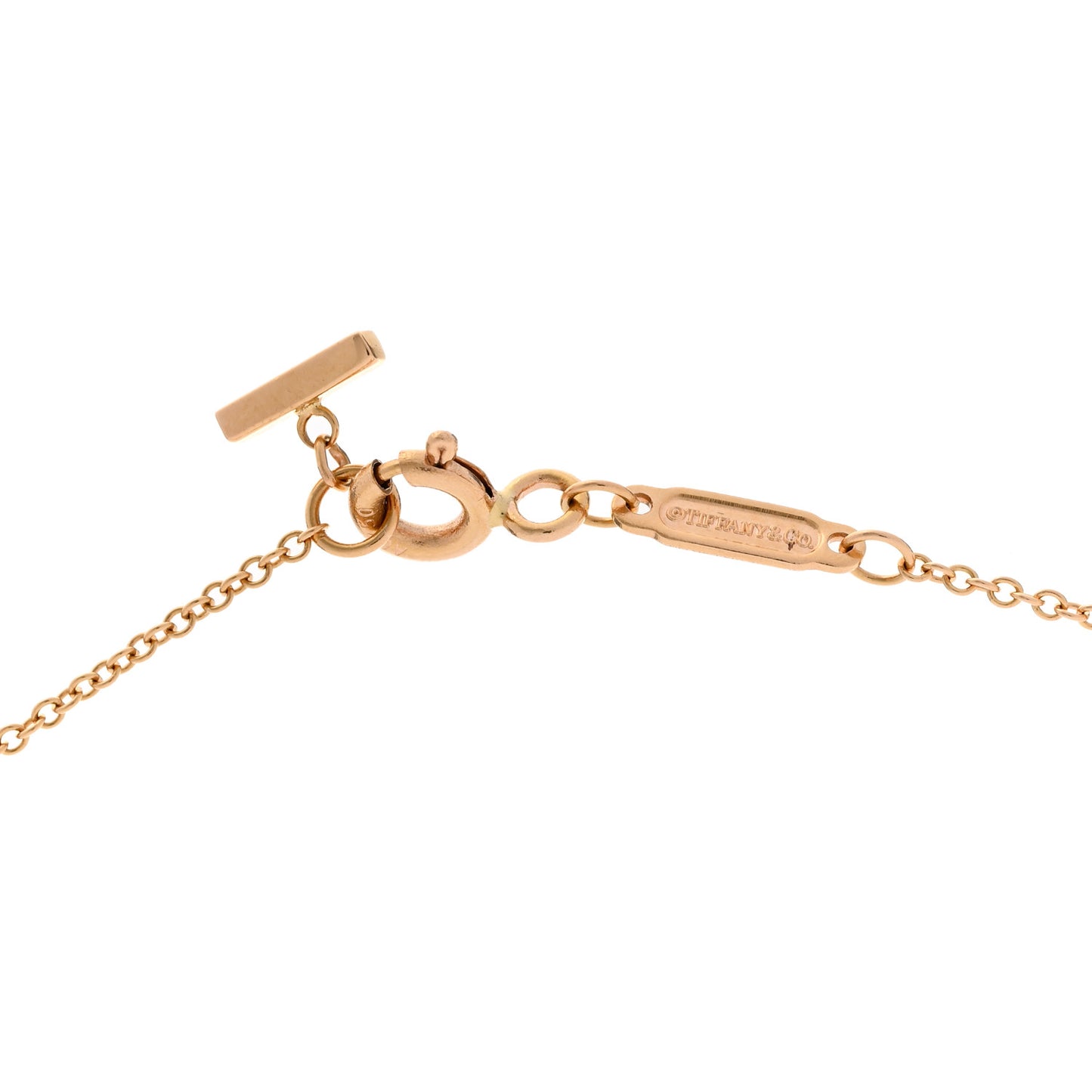 18K Rose Gold Small T Smile Pendant Necklace