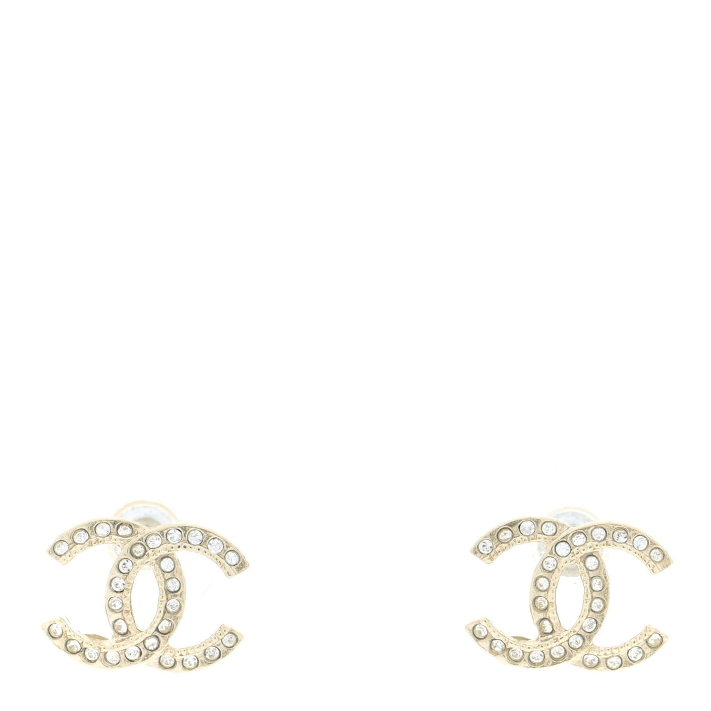 Crystal CC Earrings Gold