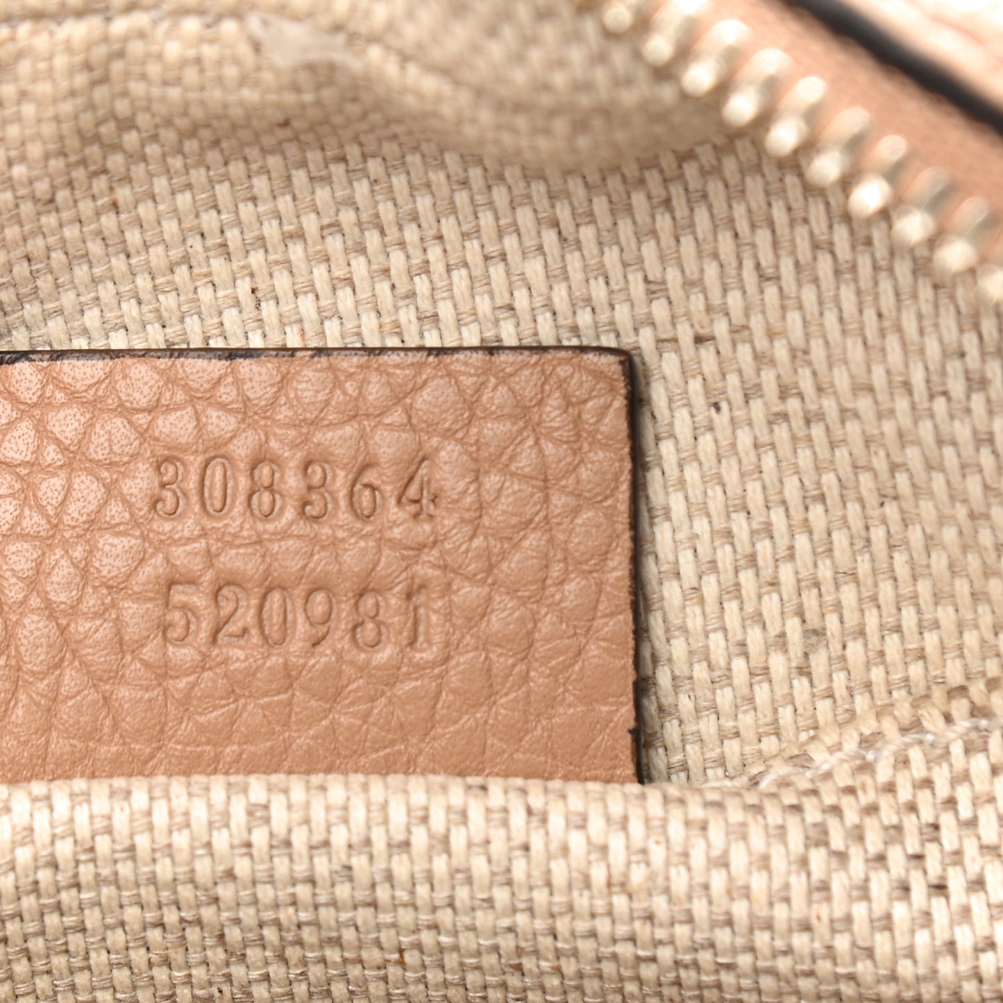 Pebbled Calfskin Small Soho Disco Bag Camelia