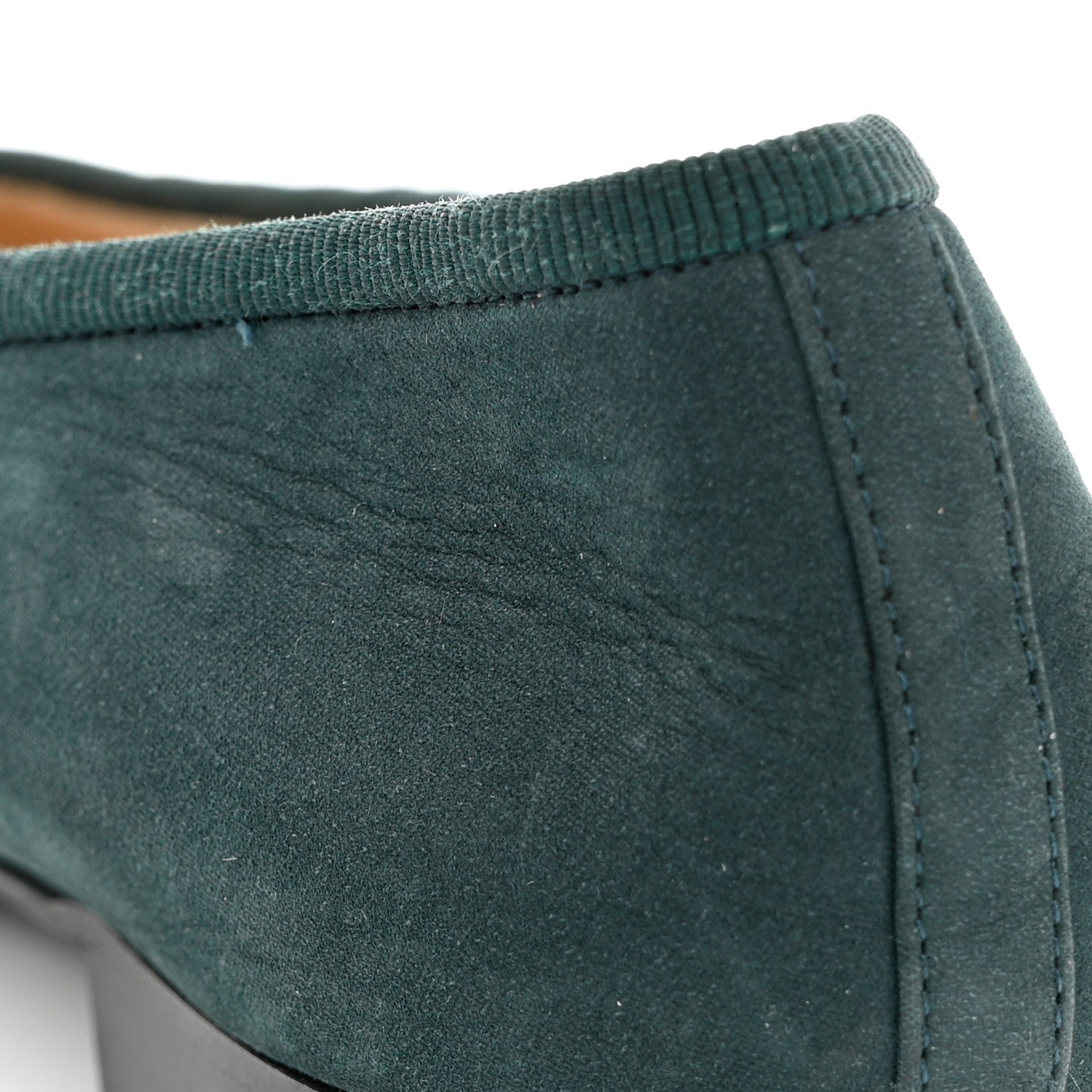 Chanel Suede Cap Toe CC Ballerina Flats 35.5 Turquoise 11 of 12