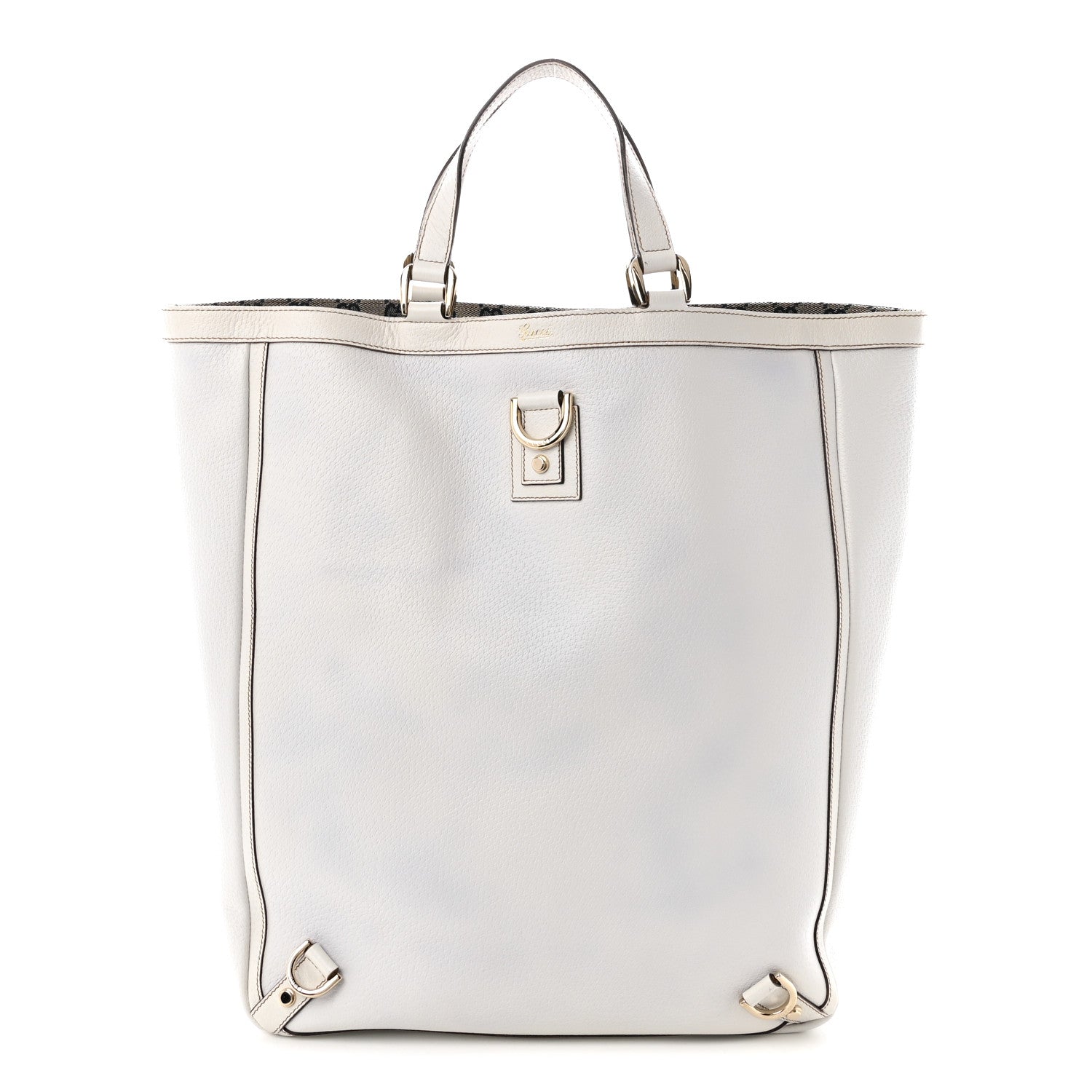 Gucci Textured Calfskin Abbey Tote  White 1 of 11