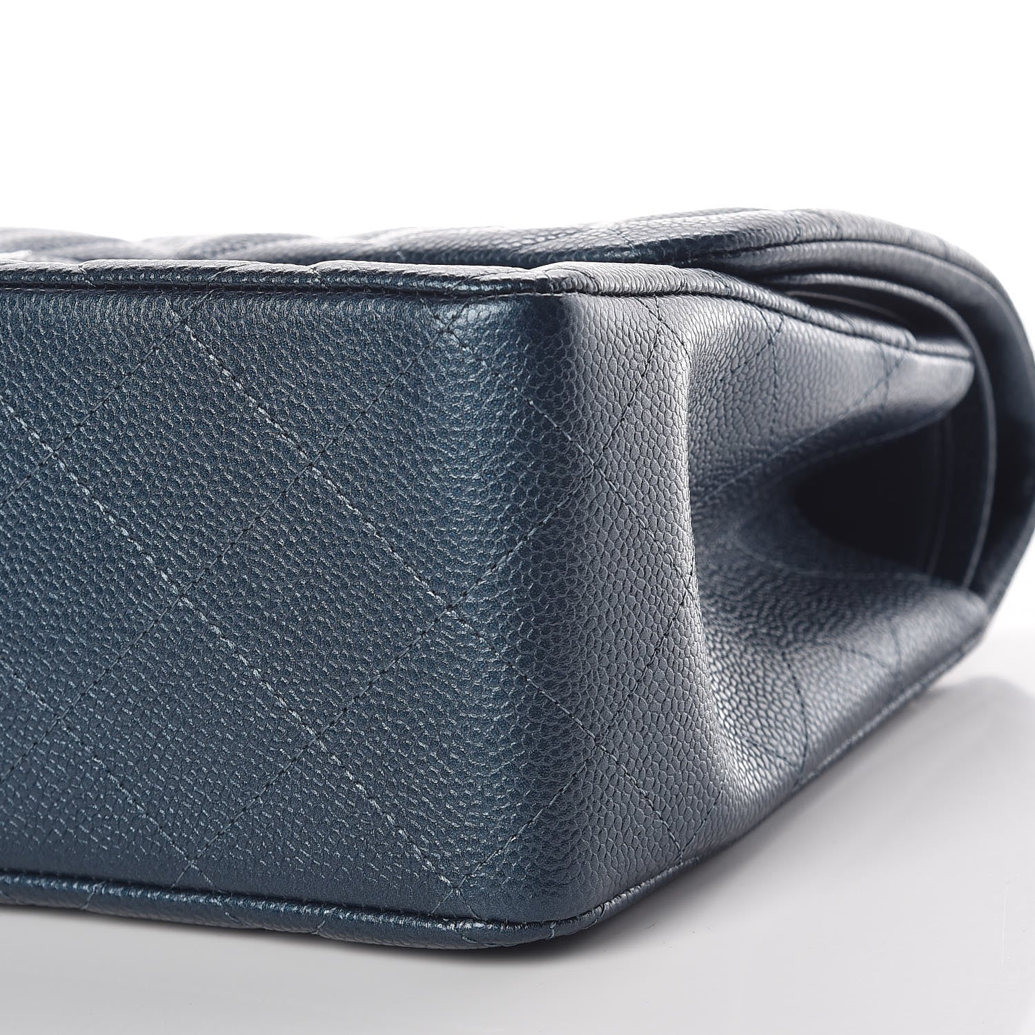 Chanel Iridescent Caviar Quilted Jumbo Double Flap Dark Blue 9 of 10